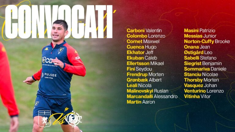Convocati Genoa Cremonese